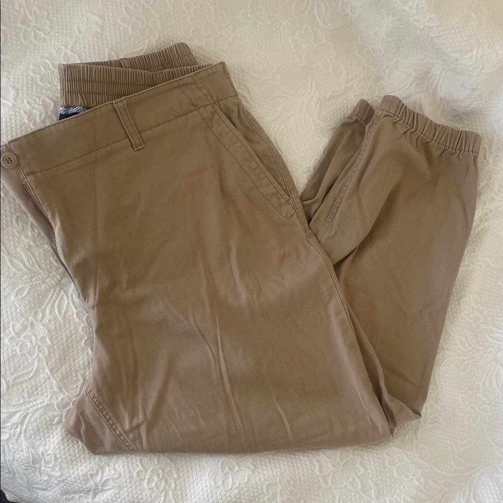 Talbots Tapered Twill Joggers – TENCEL™ – Khaki